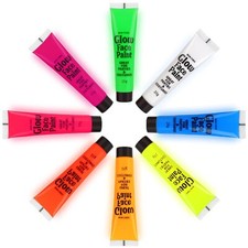 Lot Of 81 28g-UV Blacklight Neon Face and Body Paint,Glow in the Dark Body Tubs