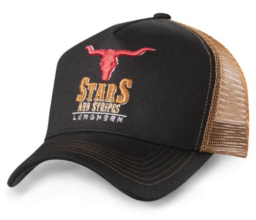 Cappello da baseball cappy USA corno lungo cappello western americana berretto toro teschio - Foto 1 di 1