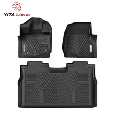 YITAMOTOR Floor Mats for 2015-2025 Ford F-150 Super Crew Cab All Weather Liner