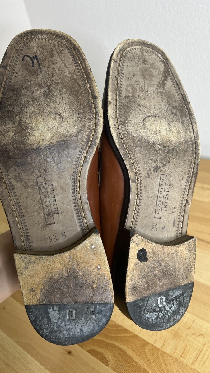 Florsheim Imperial Mens Leather Loafer Shoes Cognac Horse  display picture 1