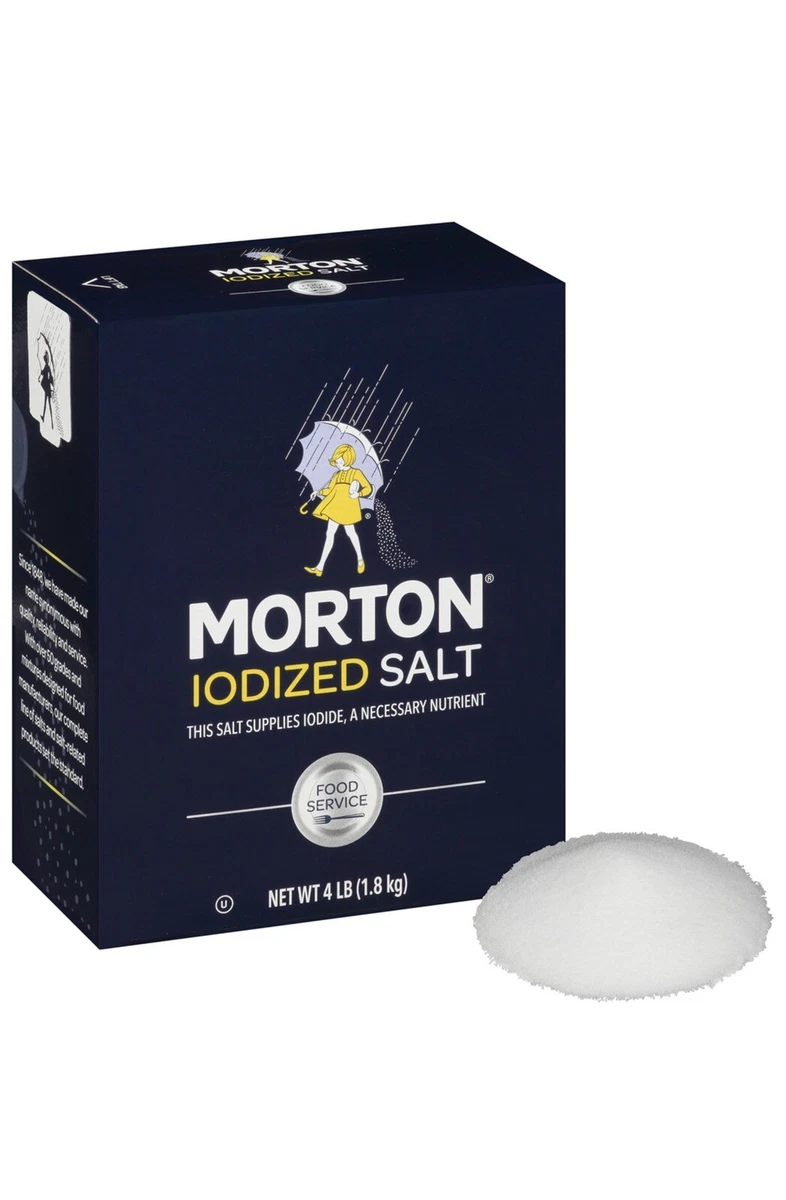 MORTON IODIZED TABLE FOOD SERVICE RESTAURANT SALT 4 LB