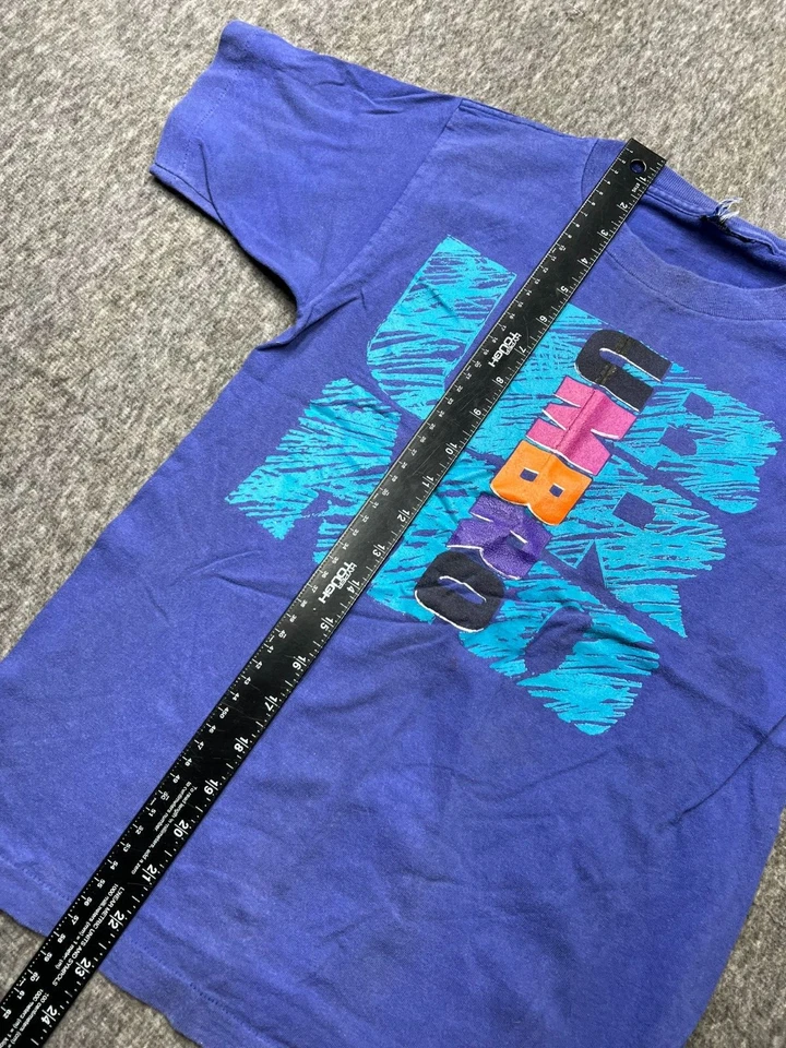 Vintage Kids Umbro Single Stitch T Shirt Blue READ - Image 4 of 4