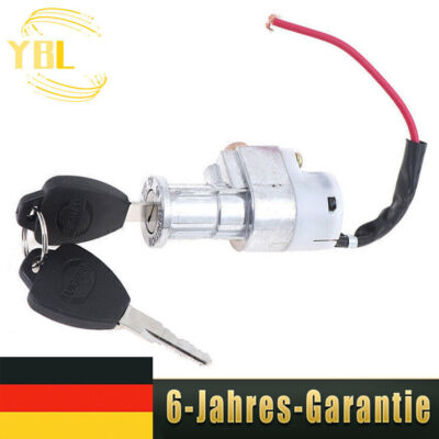 Akku-Chager Ignition Switch Lock Mit 2 Tasten Für Motorrad Scooter E-Bike DE