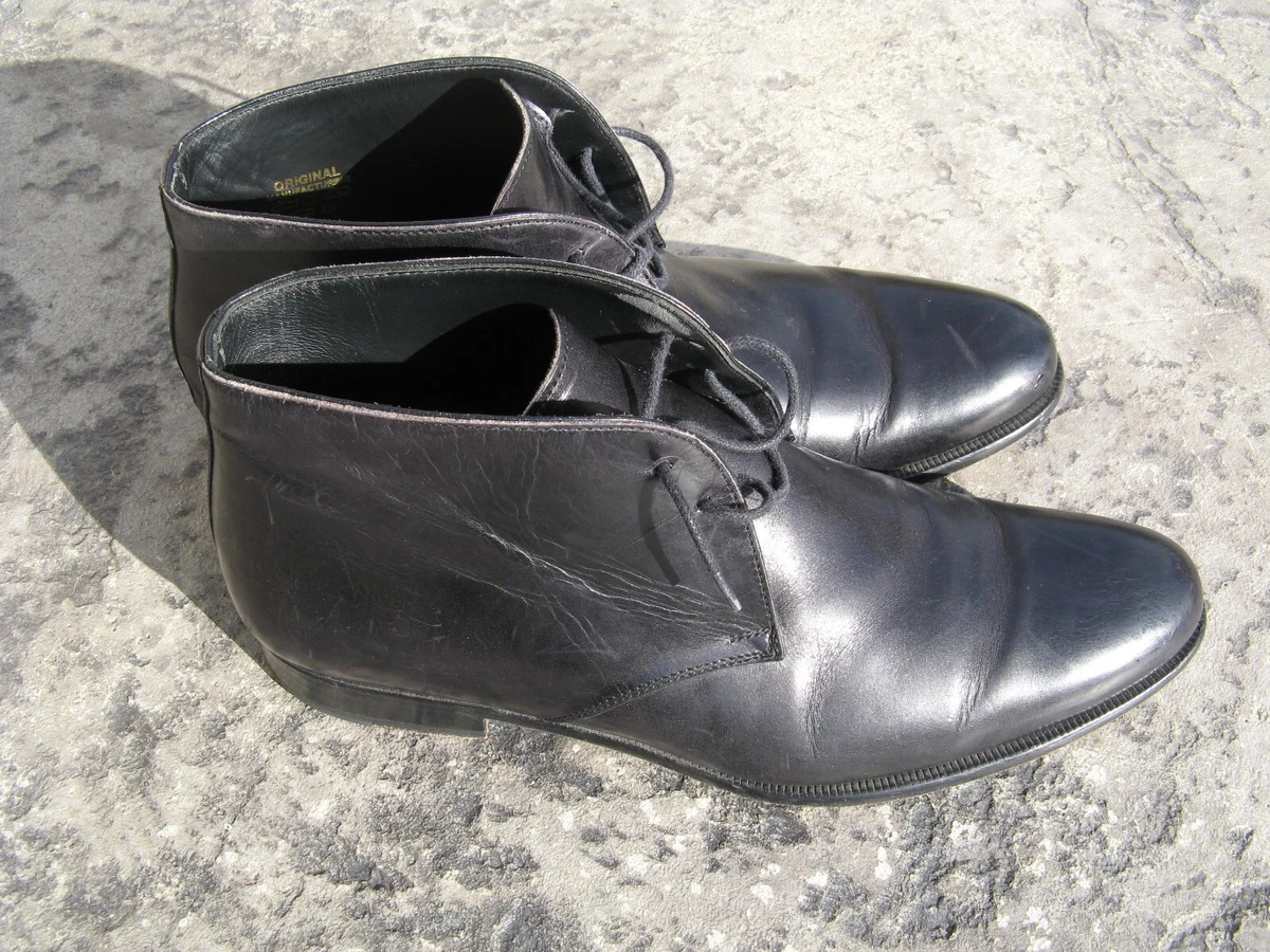Paul Evans Italy Chukka Boots Men s Shoes SZ 7 Black eBay