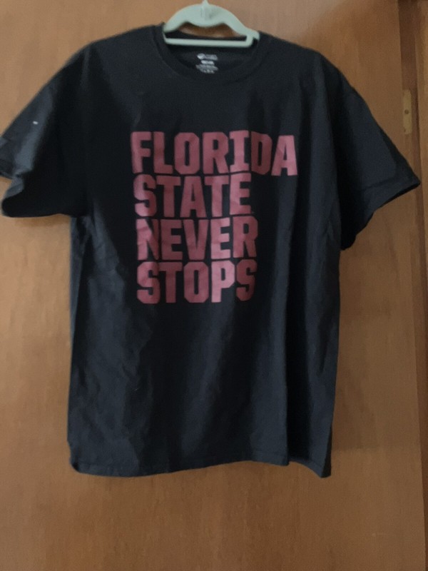 Florida State University Black Short Sleeve Cotton T-Shirt Men's L
