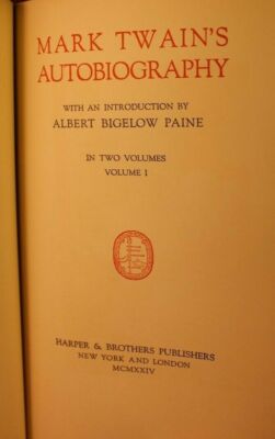 Mark Twain's Autobiography / 1st Edition 1924 | eBay Mark Twain's Autobiography / 1st Edition 1924 | eBay