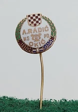 HS PD - HRVATSKO SELJAČKO PJEVAČKO DRUŠTVO ANTUN RADIĆ OKIĆ pin KASUN 1960 vnt.