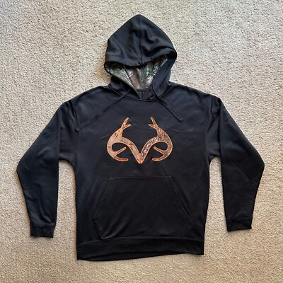 Realtree Sweatshirt Mens Medium Hoodie Pullover Buckhorn River