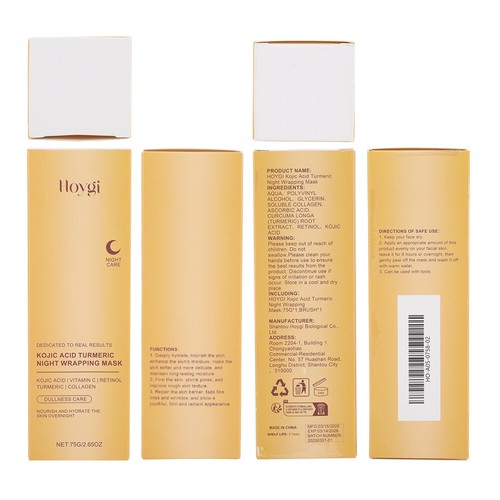 Kojic Acid Turmeric Collagen Night Wrapping Mask Peel Off Natural Facial Mask - Picture 11 of 13
