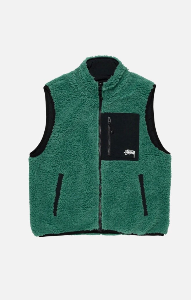 stussy sherpa vest | eBay