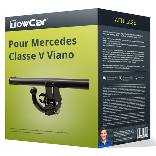 Attelage Démontable Westfalia Pour Mercedes Classe A, B, CLA, GLA, GLB (2018+) – Avec Faisceau 13 Broches