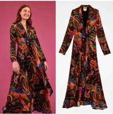 NWT FARM Rio Macaw Island Maxi Dress Sz XS Long Sleeve