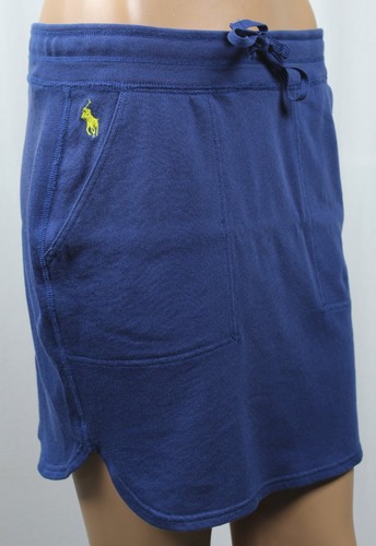 Polo Ralph Lauren Navy Blue Terrycloth Skirt Yellow Pony NWT - 第 1/1 張圖片