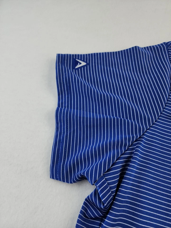 Polo Star Companies Golf Invitational Logo Mujer XL Azul Rayas Poliéster Foto 3 de 4