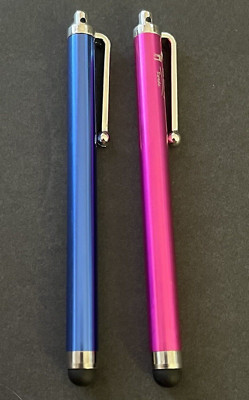 The Friendly Swede Stylus Pens Pink Blue Micro-Knit Fiber Tip Capacitive Lot 2x
