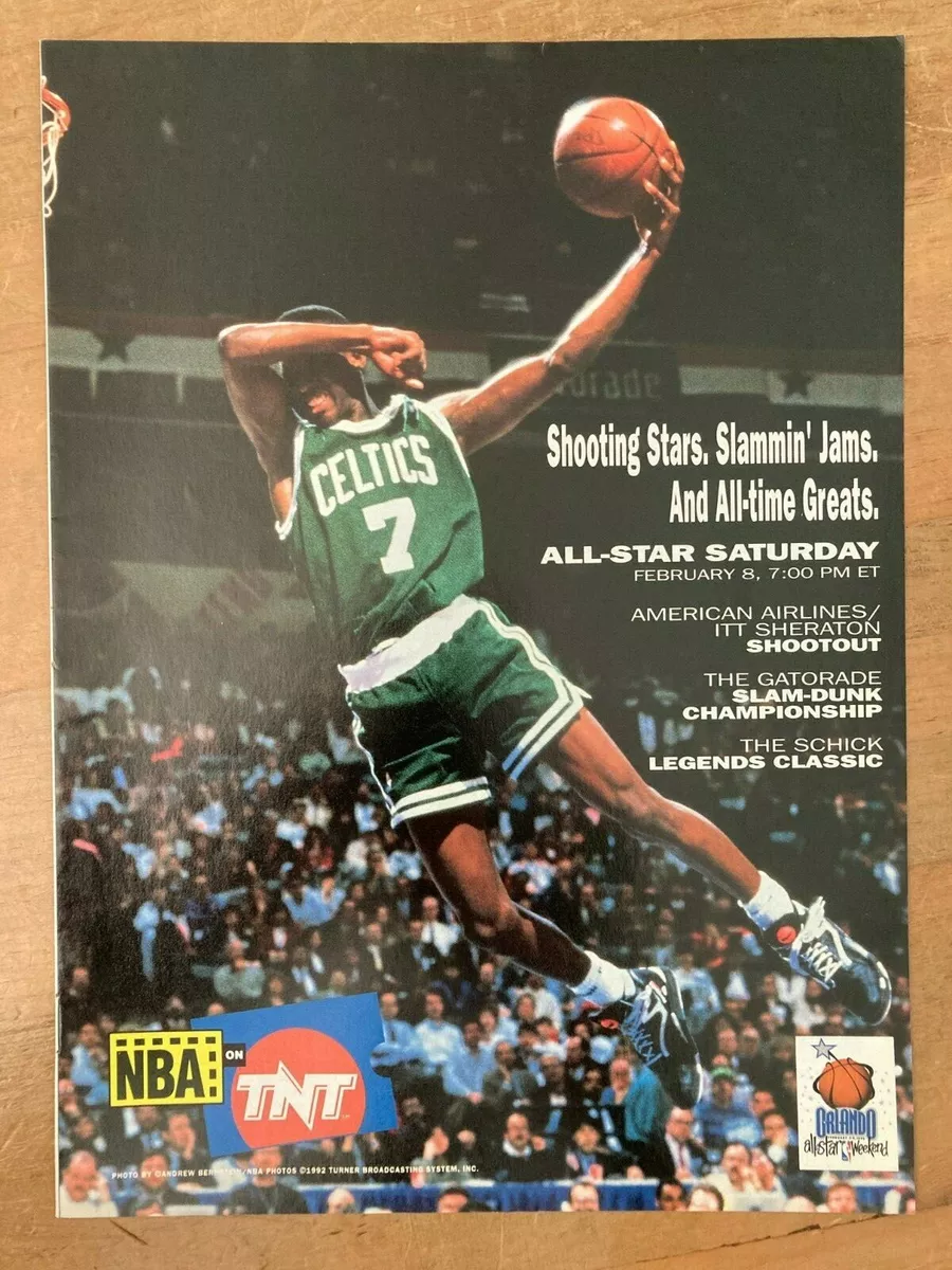NBA On TNT Dee Brown Celtics Slam Dunk Contest Original Print Ad