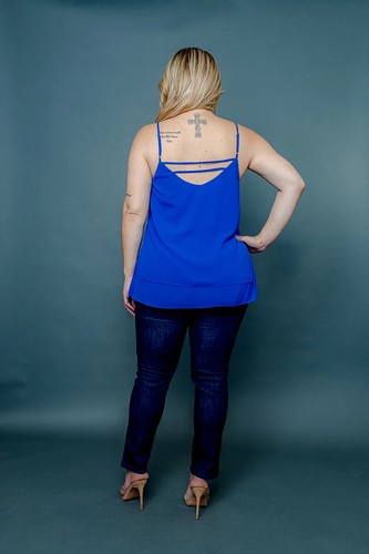 plus size royal blue tank top
