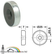 Hafele Flat Magnet For Metal Cabinets, 3.6 kg Pull, Screw Fixing, Galvanized