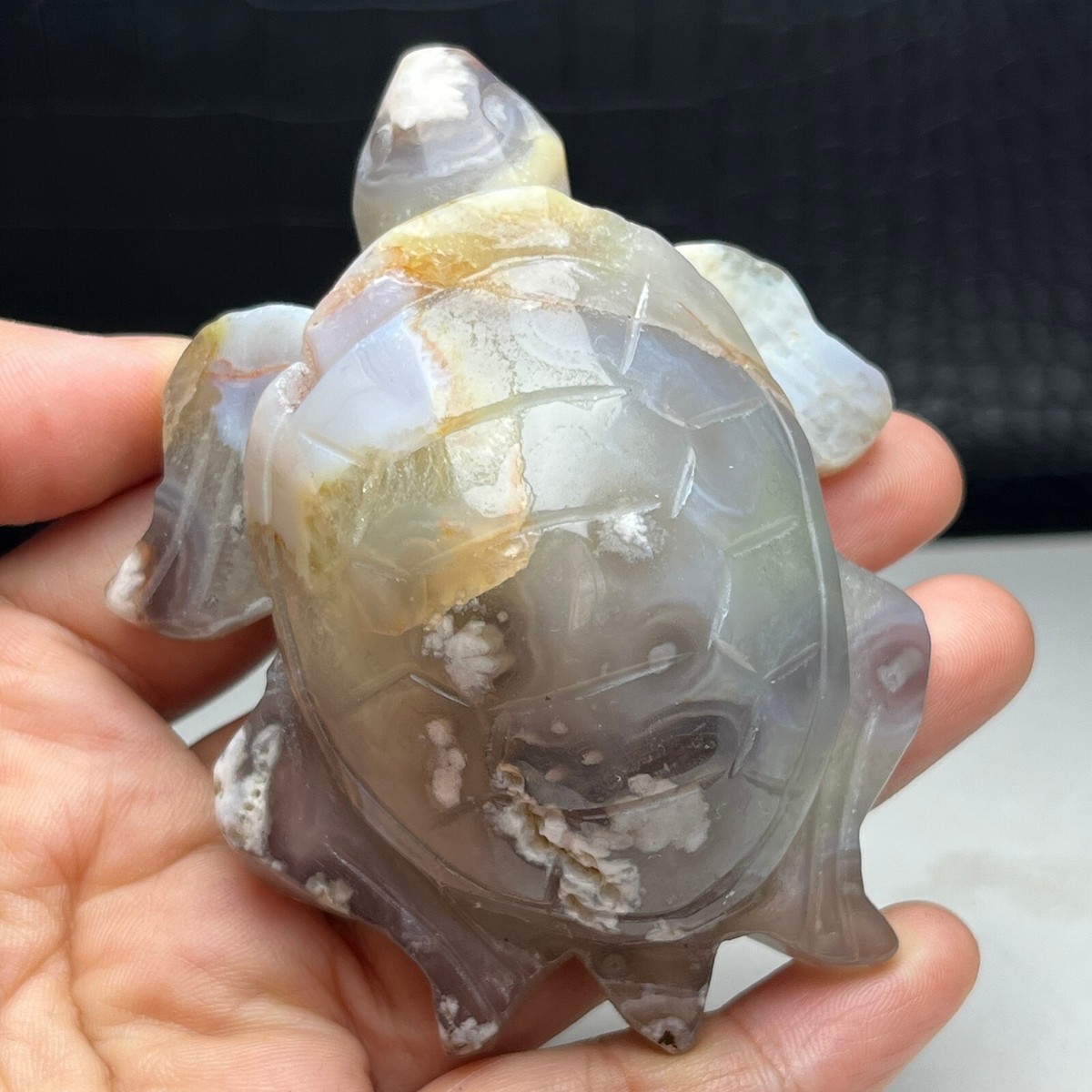 219gNatural Crystal Mineral Specimen Black cherry agate,Hand