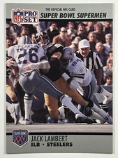 Jack Lambert #90 1990-91 Pro Set Super Bowl XXV Silver Anniversary Commemorative