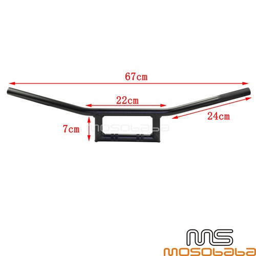 For Harley-Davidson Dyna Softail 7/8" Handlebar Drag Bar Box Window Attack Style - Picture 2 of 9