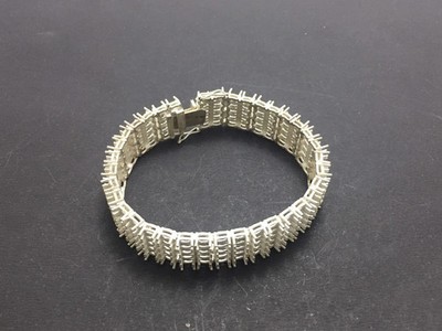 925 Sterling Silver Semi Mount Bracelet Setting 3x5 mm Oval Multi Line Bracelet