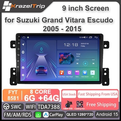 8 Core 64GB Car Radio for Suzuki Grand Vitara Escudo 2005 - 2015 Audio AHD Cam