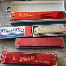 Lot Of 4 Harmonica’s One Is Blues band 