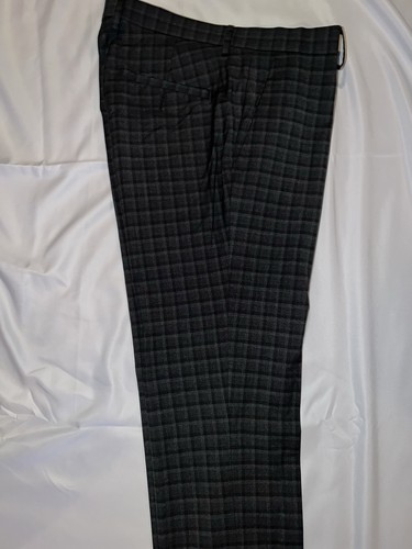 Kenneth Cole Reaction Mens Skinny fit Dress Pants 32 / 30 Black Grey ...