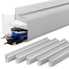 YECAYE 94.2 in Cable Management Under Desk,Easy Install Adhesive 94in, Grey