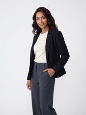 Worthington Women's Black Blazer Jacket Size XL Long Sleeve Office