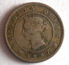 1887 JAMAICA FARTHING - VERY Hard to Find Low Mintage Coin - Lot #D29