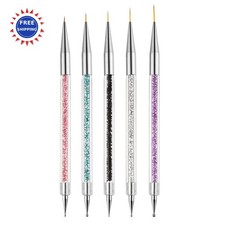 Nail Liner Brushes 5pcs 15mm AIBEE Double-Ended Acrylic 5/7 10/12/15mm Dotting