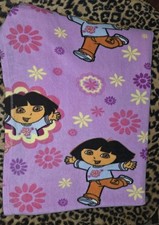 Nick Jr 2005 Dora The Explorer Blanket Fleece Throw Size 86x72 RARE