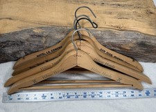 Vintage Wooden Hotel And Advertising Hangers Lot 4 New York Puerto Rico Hilton