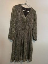 Simply Vera Wang Black and Gold Shimmer Dress Size Large 
