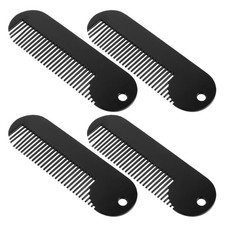 Peine de barba para hombre 4 piezas: peine de bigote tamaño de viaje - aseo de barba dientes finos