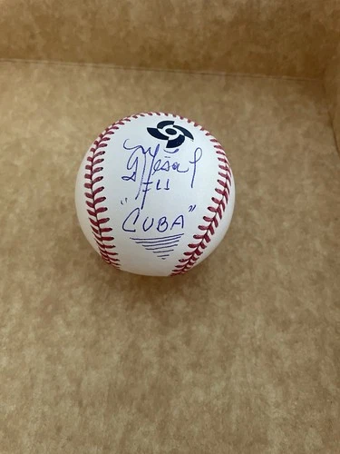 GERMAN MESA CUBA SIGNED MLB GAME BASEBALL RARE WORLD BASEBALL CLASSIC JSA COA