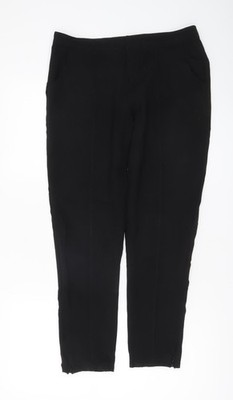 Missguided Damenhose schwarz Slim Fit Größe 10 mit Reißverschluss am Knöchel