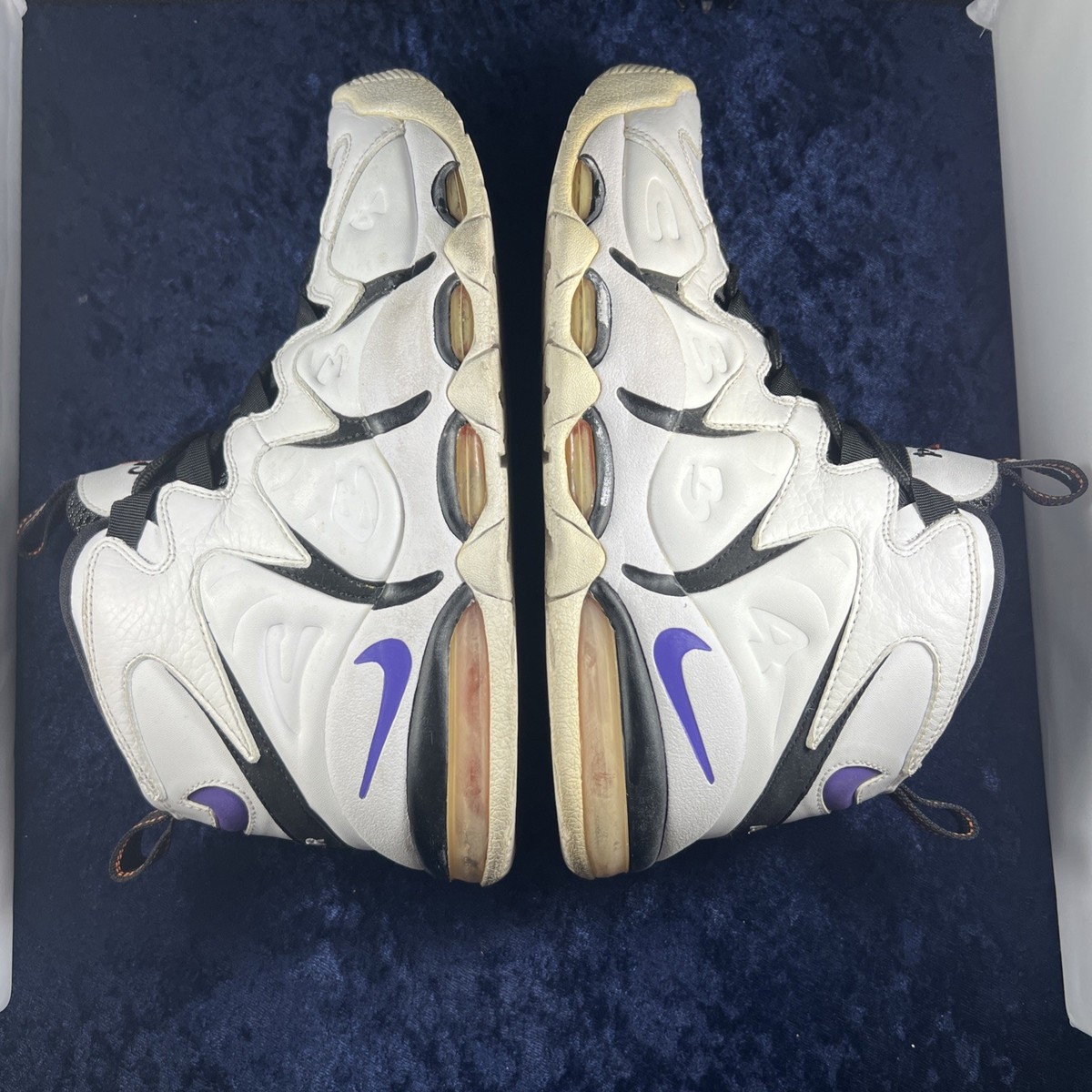 Nike Air Max CB34 Size 8.5, Charles Barkley White Purple Black
