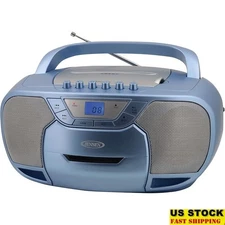 Bluetooth CD MP3 Player Top-Loading Stereo Multi-Function LCD Compact Audio Blue