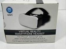 ONN Virtual Reality VR Smartphone Headset Apple/Android White Pre-Owned Good Con