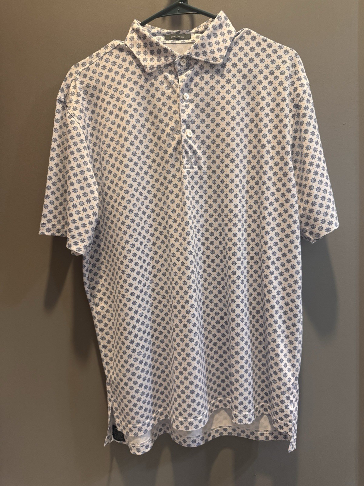 Turtleson Performance Polo Medium Geometric Patte… - image 2