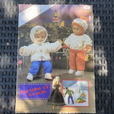 Strick Puppenschrank Outfits für Puppen 11 -13 &16-24  Anleitung Schlafenszeit Schnee 