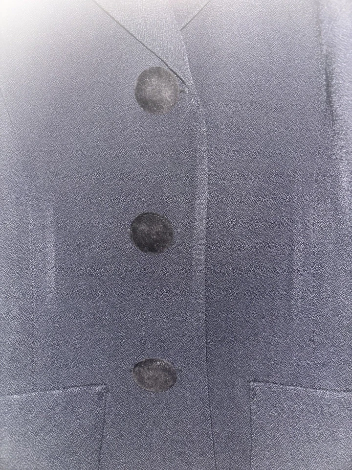 Blazer negro recortado vintage Lois Snyder Dani Max para mujer talla 4 PetiteContraste Foto 2 de 4