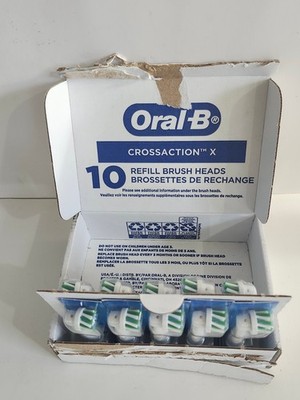 Genuine Oral B Cross Action Toothbrush Heads 10 Pack Replacement Heads