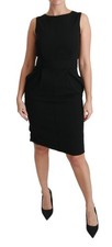 Dolce & Gabbana Black Sheath Stretch Formal Women's Dress Authentic