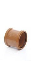 Polypipe Soil Pipe 110 mm Straight Coupler - Push-Fit Underground brown 4 inch