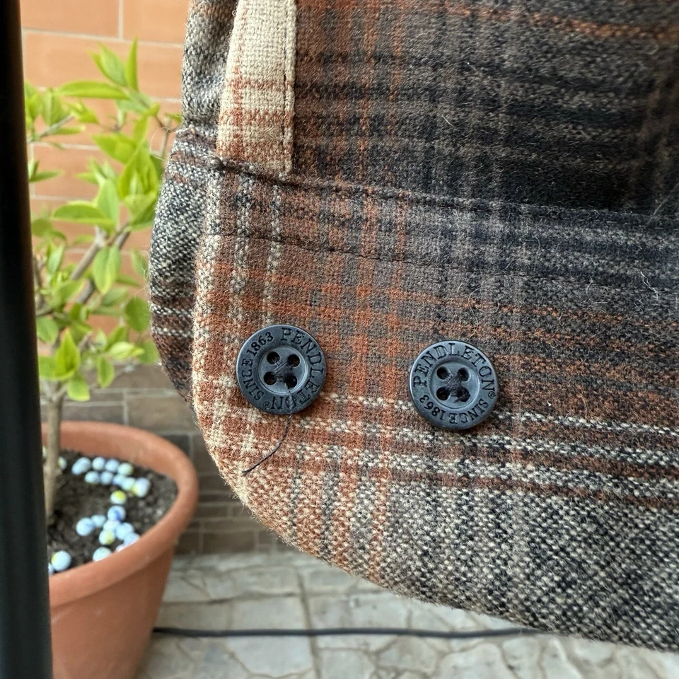 NWT Men’s Pendleton Board Shirt Multi Color Plaid Sz M TALL Brown Ombre - Image 4 of 4