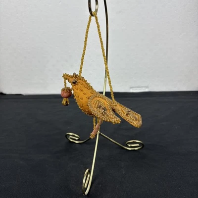 Old Native American Whimsy Bird Beaded Ornament - Image 1 of 4